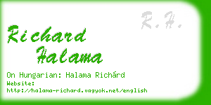 richard halama business card